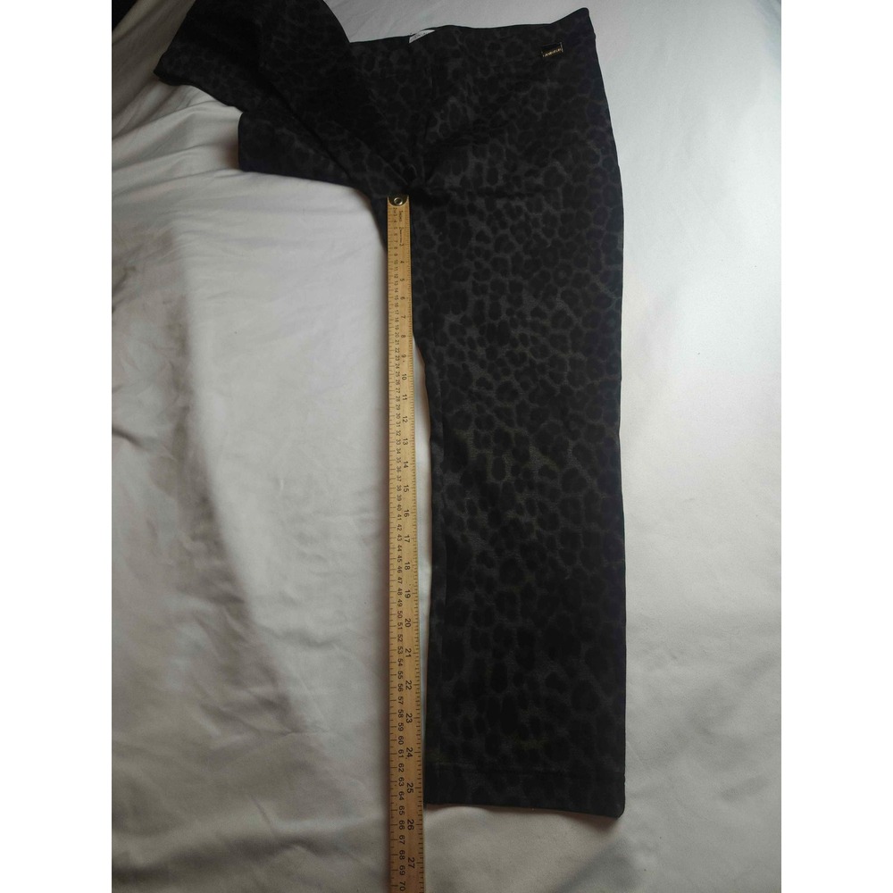 Calvin Klein Womens Leopard Print Pull On Leggings Dark Olive Black Size Large - Picture 3 of 7